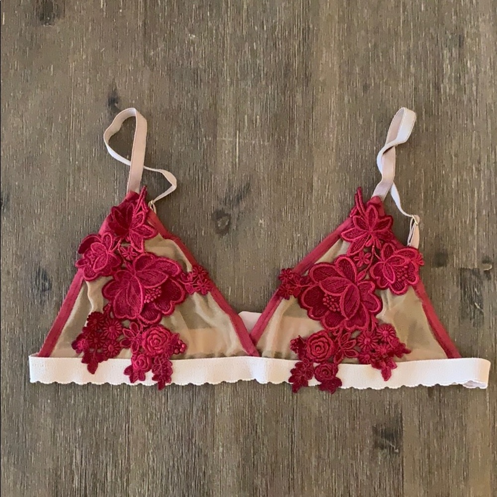 Lacey appliquéd bralette